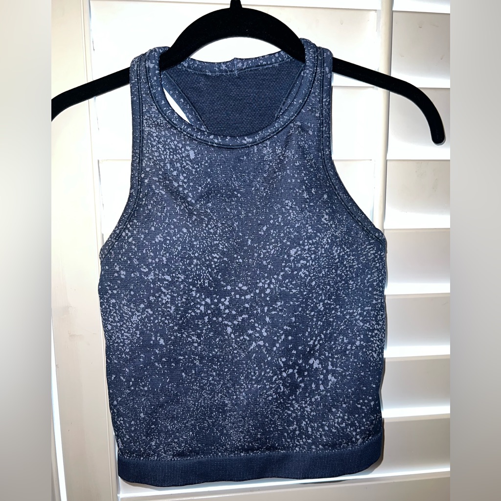 Lululemon Athletica Navy Speckled Racerback Tank
